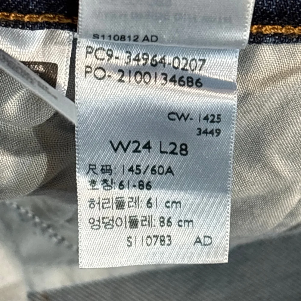 Levi's Blue Wedgie Straight Leg Jeans Women’s Size 24 Button Fly High Rise NWT